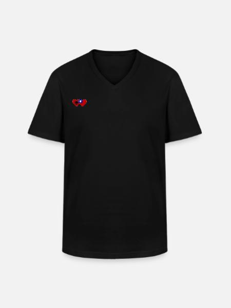 AlbaniaTaiwan Flag Heart - Men's V-Neck T-Shirt - black