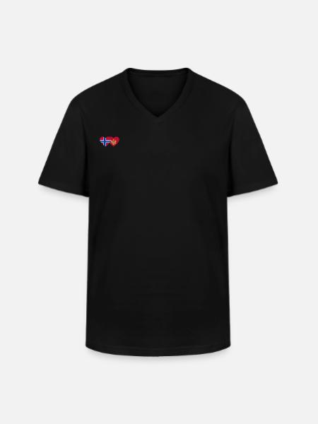 Norway Montenegro flag - Men's V-Neck T-Shirt - black