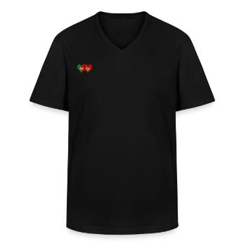 Portugal Montenegro Flagge - Männer-T-Shirt mit V-Ausschnitt - Schwarz - Vorne - AI Model Male 178 dark (178cm)
