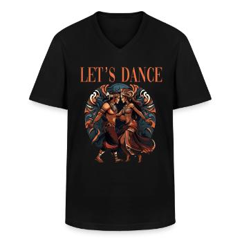 Let's Dance Tribal Dance Kultureller Tanz - Männer-T-Shirt mit V-Ausschnitt - Schwarz - Vorne - AI Model Male 178 dark (178cm)