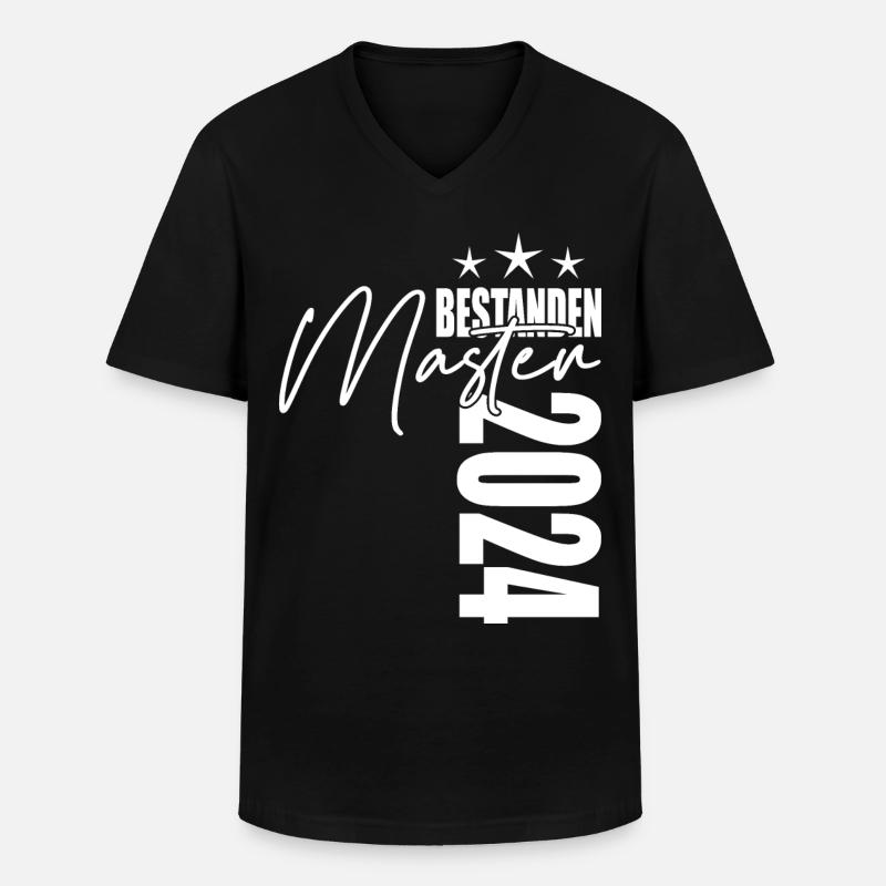 Master 2024 - Männer-T-Shirt mit V-Ausschnitt - Schwarz