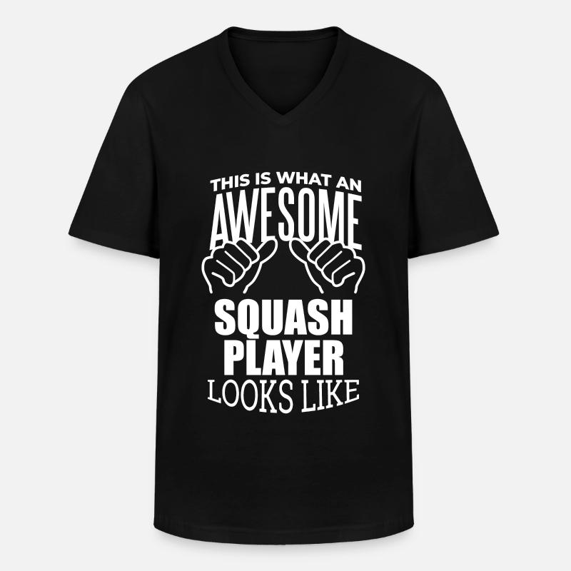 quetschen - Männer-T-Shirt mit V-Ausschnitt - Schwarz