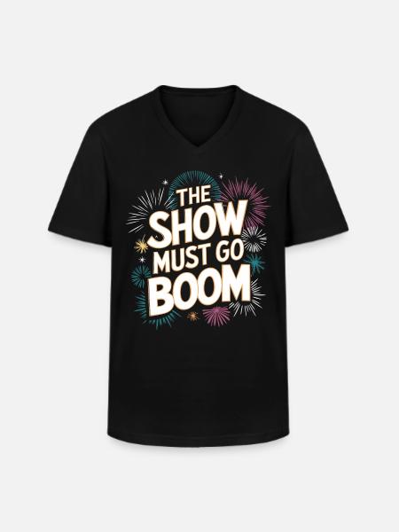 Pyrotechnics Fireworks Pyrotechnics - Men's V-Neck T-Shirt - black