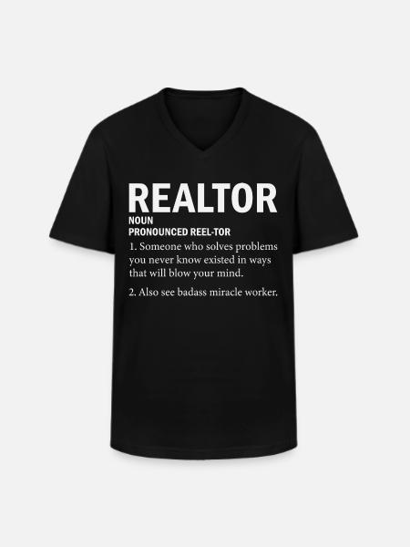 Realtor Real Estate Agent - Men's V-Neck T-Shirt - black