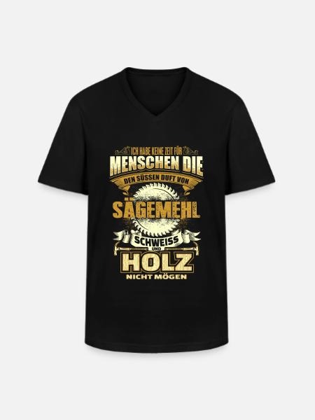 Carpenter - wood, sawdust, welding - Men's V-Neck T-Shirt - black