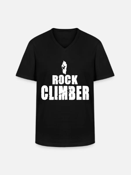 Rock Climber - Männer-T-Shirt mit V-Ausschnitt - Schwarz