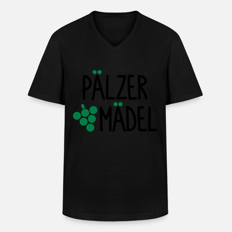 Pälzer Mädel - Männer-T-Shirt mit V-Ausschnitt - Schwarz