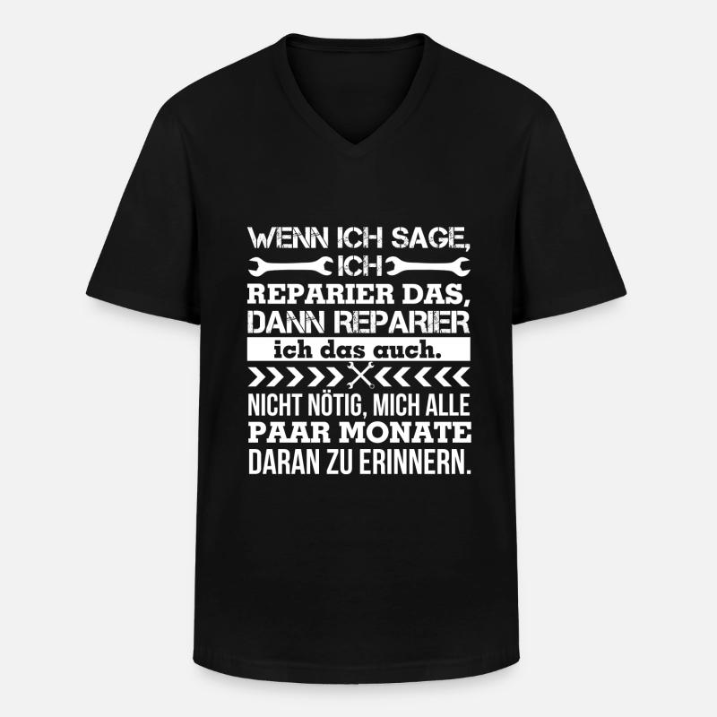 Ich mach das schon... - Männer-T-Shirt mit V-Ausschnitt - Schwarz