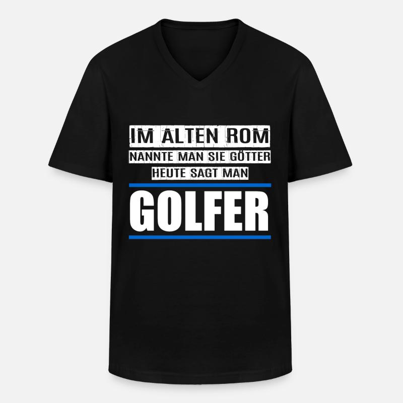 GOLFER - Männer-T-Shirt mit V-Ausschnitt - Schwarz
