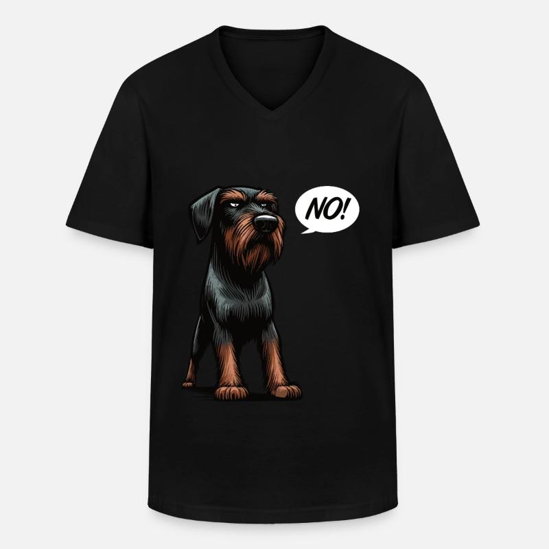 No Deutsch Drahthaar Deutsch-Drahthaar Besitzer - Männer-T-Shirt mit V-Ausschnitt - Schwarz