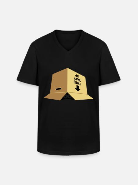 A moving box - Men's V-Neck T-Shirt - black