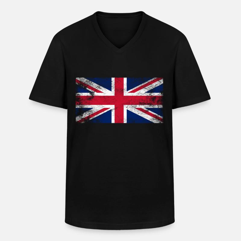 Brite - Männer-T-Shirt mit V-Ausschnitt - Schwarz