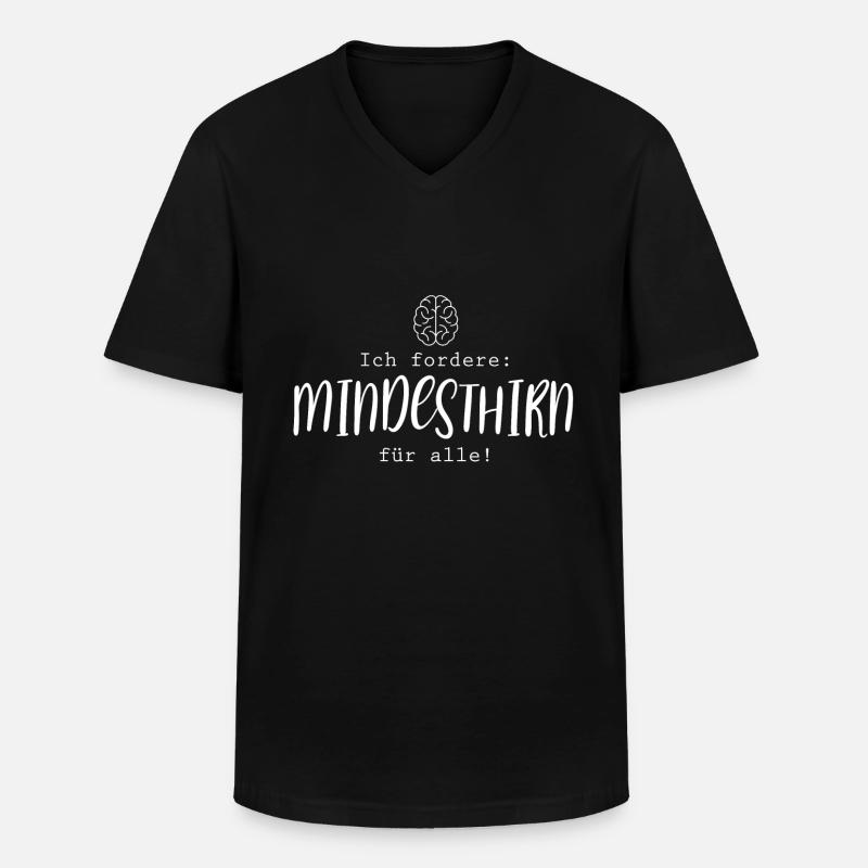 Hirn - Männer-T-Shirt mit V-Ausschnitt - Schwarz