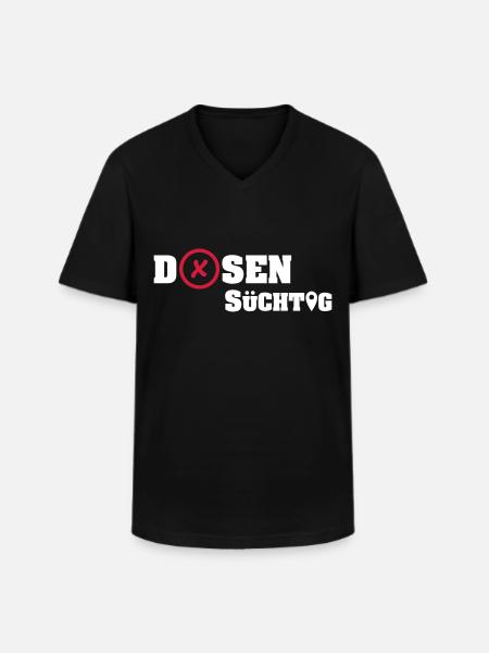 Geocacher: Dosensüchtig - Männer-T-Shirt mit V-Ausschnitt - Schwarz