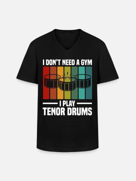 Tenortrommel - Männer-T-Shirt mit V-Ausschnitt - Schwarz