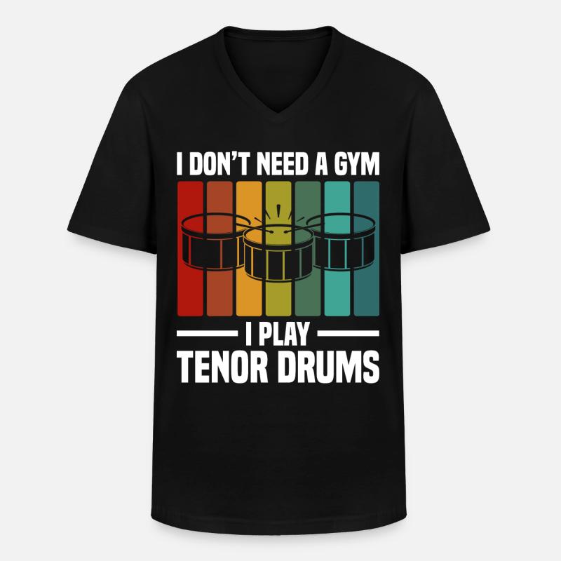 Tenortrommel - Männer-T-Shirt mit V-Ausschnitt - Schwarz