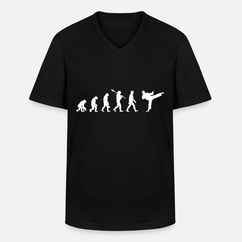 Taekwondo Evolution - Men's V-Neck T-Shirt - black