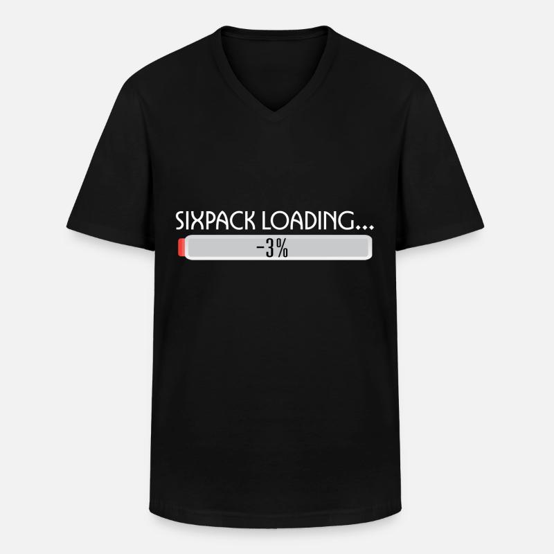 SIXPACK LOADING-2 - Männer-T-Shirt mit V-Ausschnitt - Schwarz