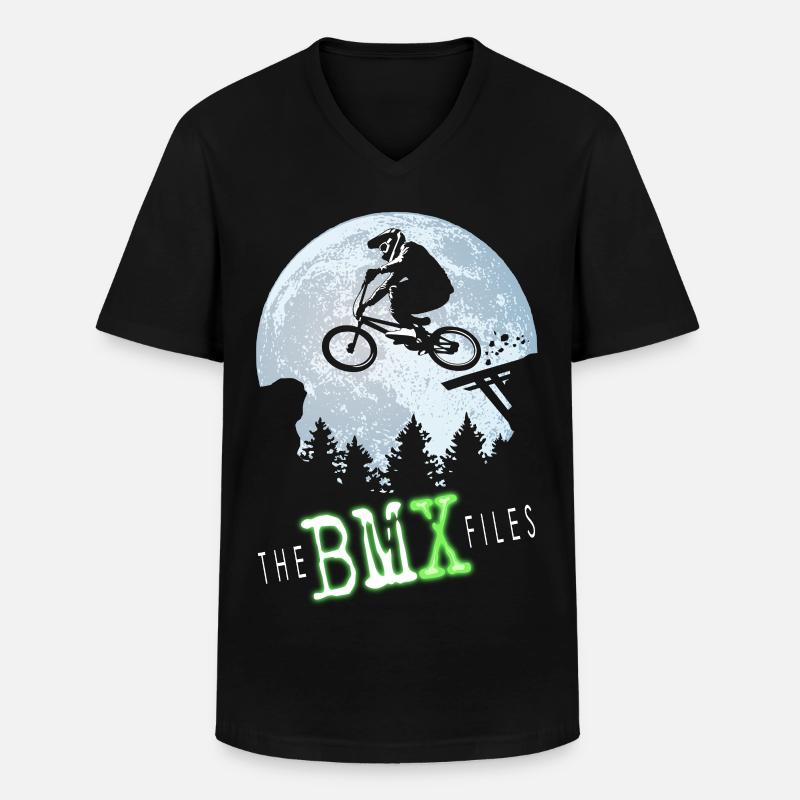 BMX files - Männer-T-Shirt mit V-Ausschnitt - Schwarz