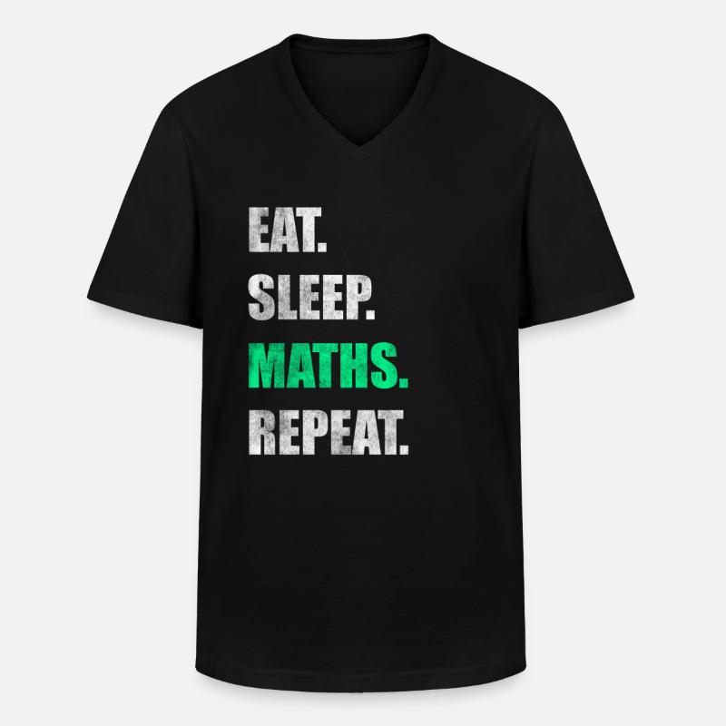 Mathe Mathelehrer Mathematik Mathematiker Geschenk - Männer-T-Shirt mit V-Ausschnitt - Schwarz