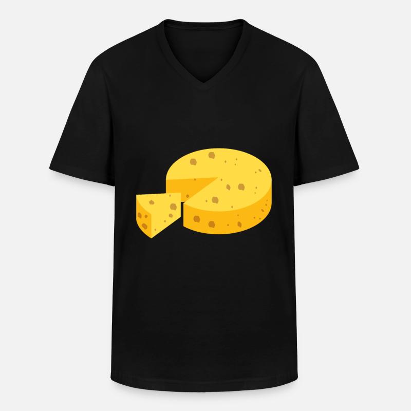 Käse - Männer-T-Shirt mit V-Ausschnitt - Schwarz