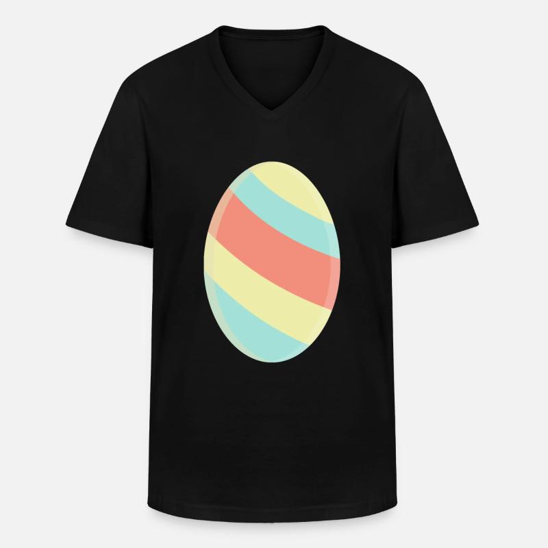 Osterei - Männer-T-Shirt mit V-Ausschnitt - Schwarz