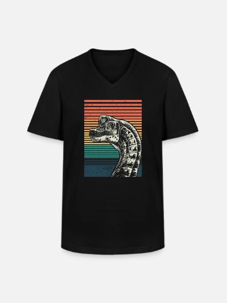 Brachiosaurus - Men's V-Neck T-Shirt - black