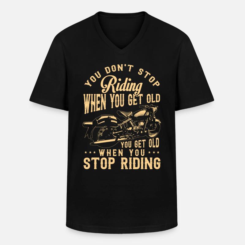 Motorradfahrer Geschenk, Biker & Bikerin - Männer-T-Shirt mit V-Ausschnitt - Schwarz