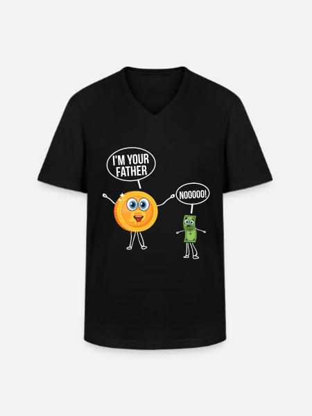 Bitcoin - Men's V-Neck T-Shirt - black