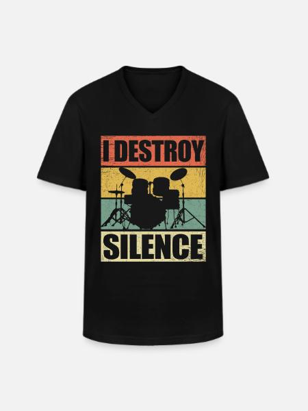 Drummer drummer drums gift drummer - Men's V-Neck T-Shirt - black