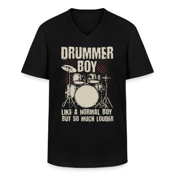 Drums drummer drummer gift drummer - Men's V-Neck T-Shirt - black - Front - AI Model Male 178 dark (178cm)