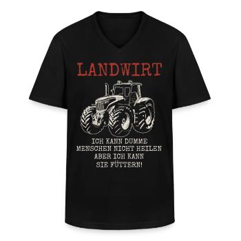 Landwirt Geschenk Landwirtschaft , Traktor Spruch. - Männer-T-Shirt mit V-Ausschnitt - Schwarz - Vorne - AI Model Male 178 dark (178cm)