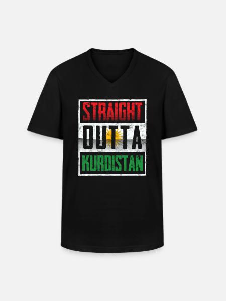 Direct from Kurdistan - Men's V-Neck T-Shirt - black