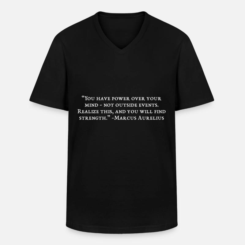 Inspirierender Spruch - Männer-T-Shirt mit V-Ausschnitt - Schwarz