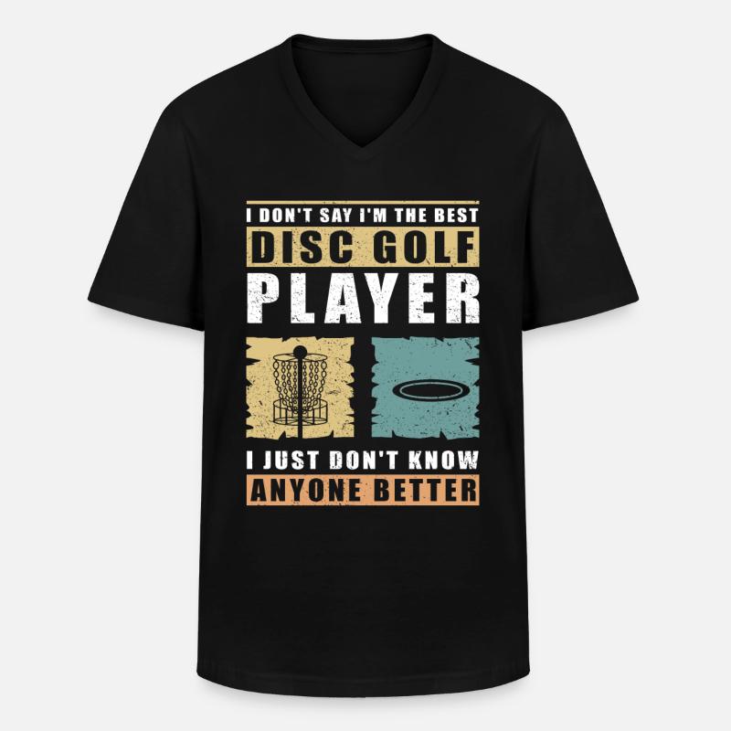 Discgolf Disc Golf Discgolfspieler Geschenk - Männer-T-Shirt mit V-Ausschnitt - Schwarz