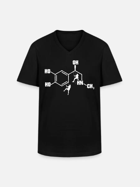 Klatring Adrenaline, Klatring, Klatring - Klassisk herre T-shirt med V-udskæring - sort