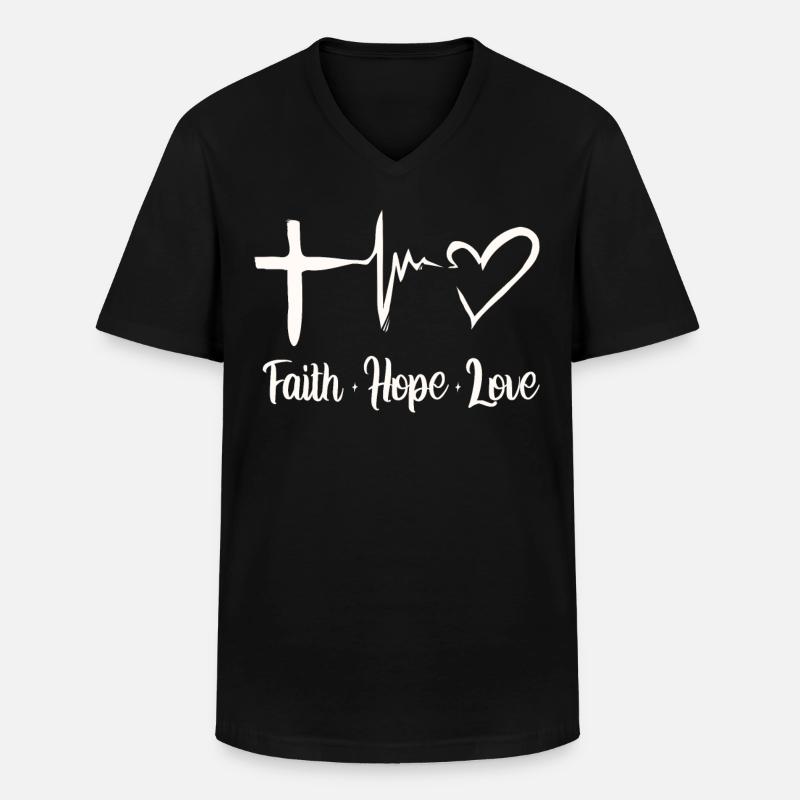 Bibelvers, Christlicher Gott, Gebetspsalm - Männer-T-Shirt mit V-Ausschnitt - Schwarz