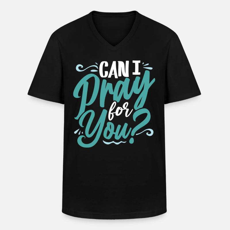 Bibelvers, Christlicher Gott, Gebetspsalm - Männer-T-Shirt mit V-Ausschnitt - Schwarz