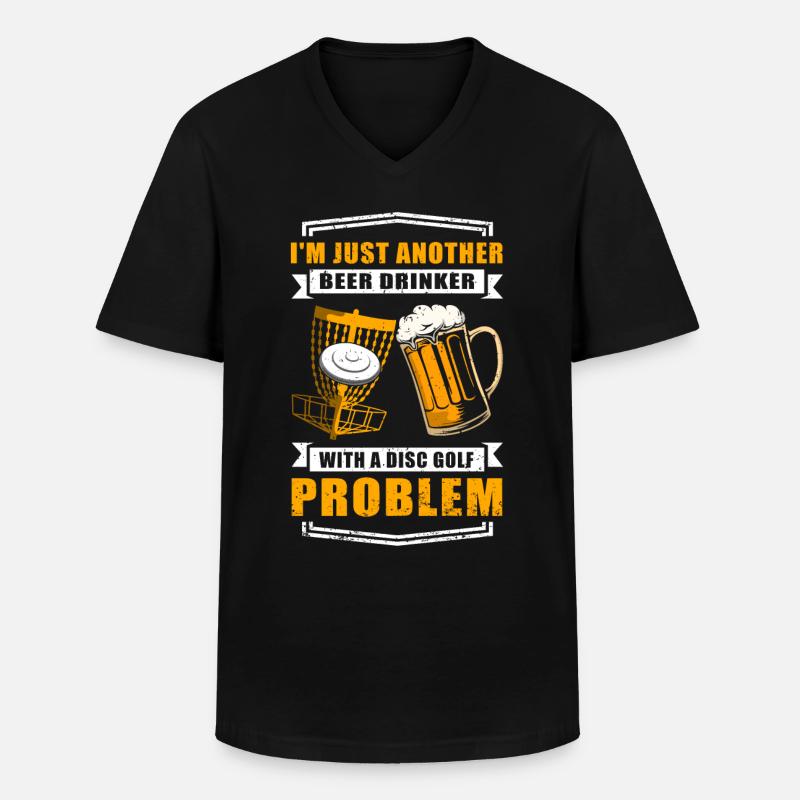 Discgolf | Discgolfer Discgolfspieler Geschenk - Männer-T-Shirt mit V-Ausschnitt - Schwarz