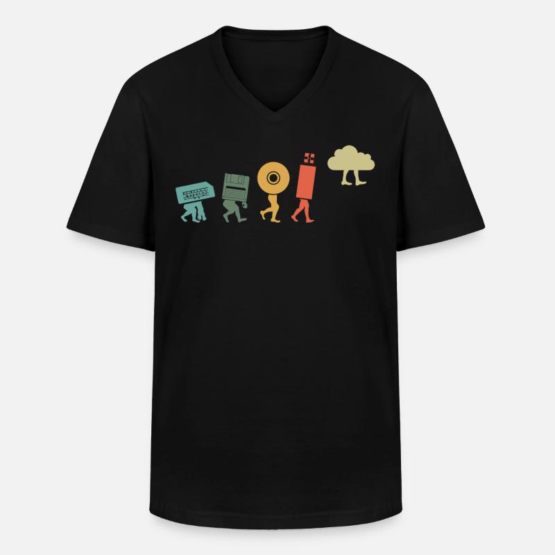 Cloud Computing, Programmierer Nerd - Männer-T-Shirt mit V-Ausschnitt - Schwarz