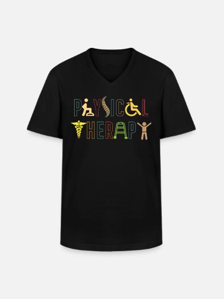 Physiotherapy - Men's V-Neck T-Shirt - black