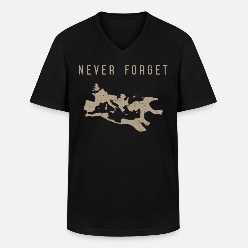 Römisches Reich, Antike Römer, Caesar - Männer-T-Shirt mit V-Ausschnitt - Schwarz
