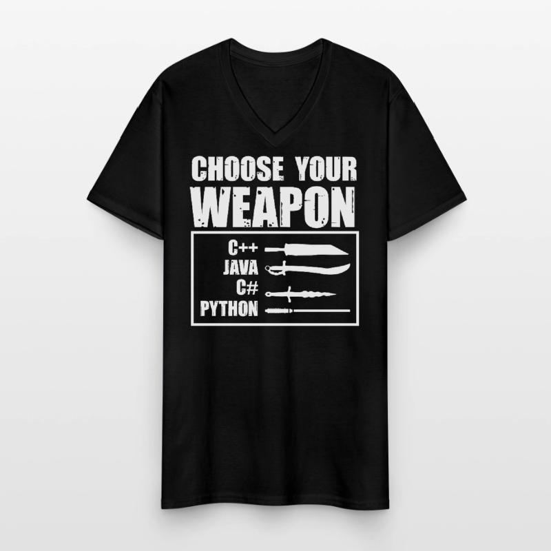 Python-Programmierung, Programmierer, Coder Männer-T-Shirt mit V-Ausschnitt