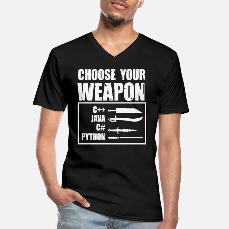 Python-Programmierung, Programmierer, Coder Männer-T-Shirt mit V-Ausschnitt