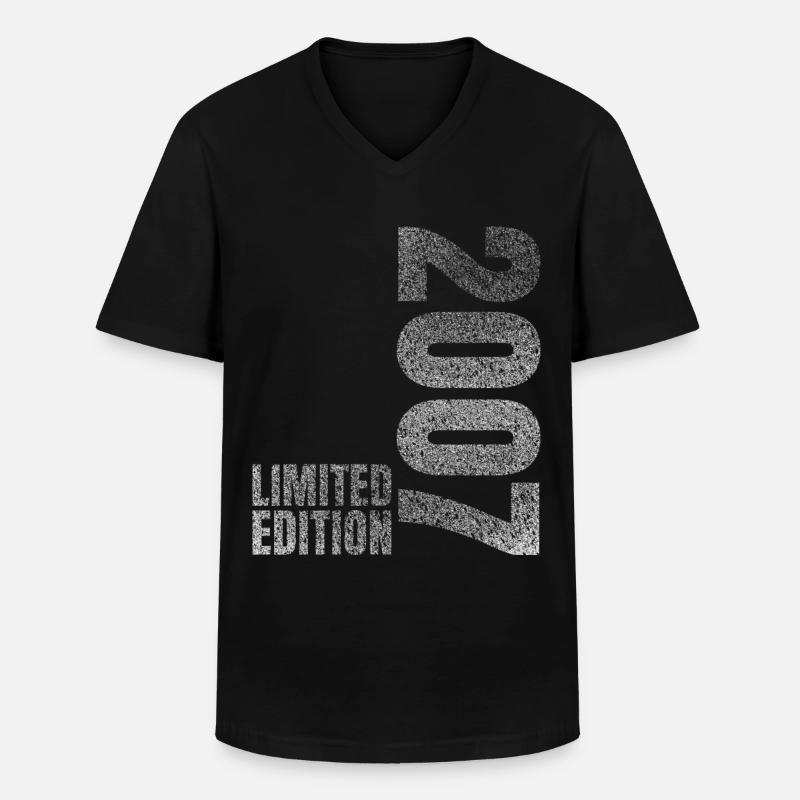 2007 Limited Edition - Männer-T-Shirt mit V-Ausschnitt - Schwarz