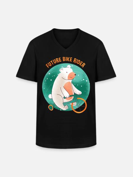 Gift Baby Polar Bear - Men's V-Neck T-Shirt - black