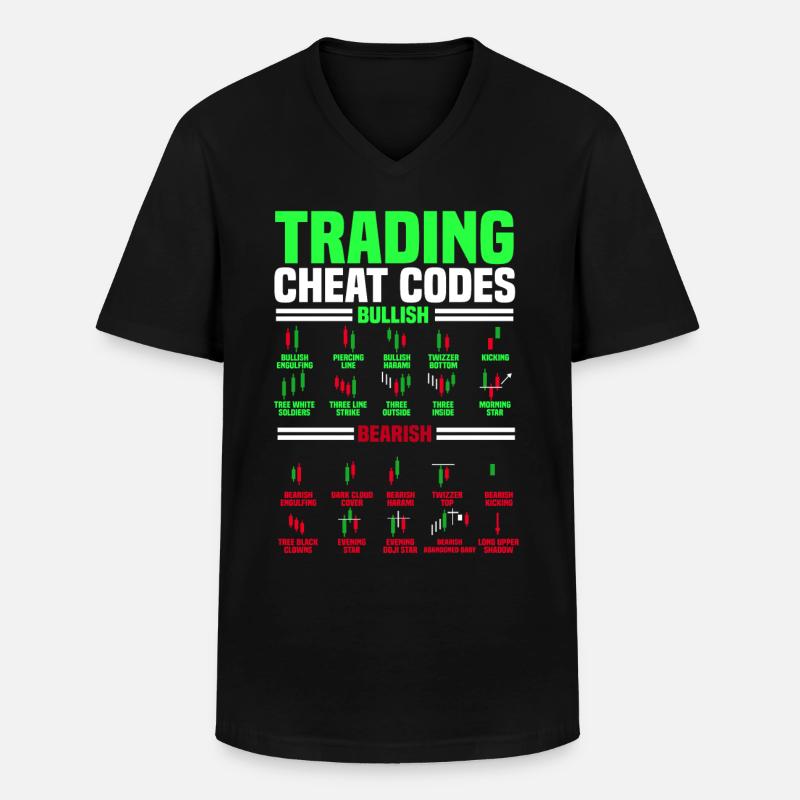 Handel, Händler, Börse, Krypto - Männer-T-Shirt mit V-Ausschnitt - Schwarz
