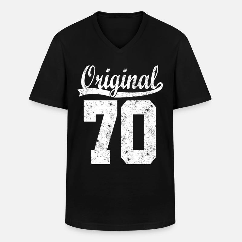 Original de 70 - T-shirt col V Homme - noir