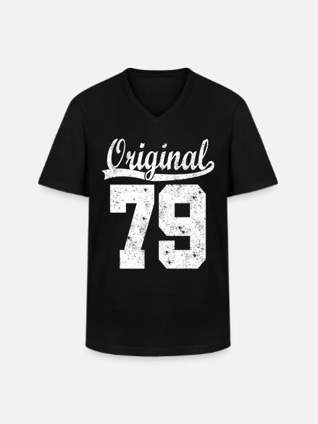 Original of 79 - Men's V-Neck T-Shirt - black