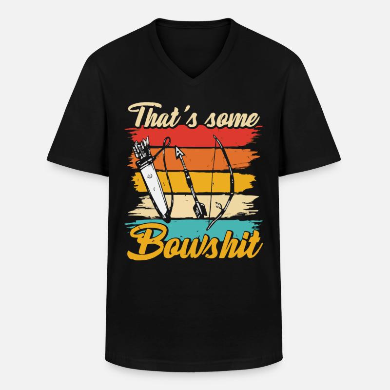 Bogenschießen, Bogenschütze, Bögen, Bogen - Männer-T-Shirt mit V-Ausschnitt - Schwarz